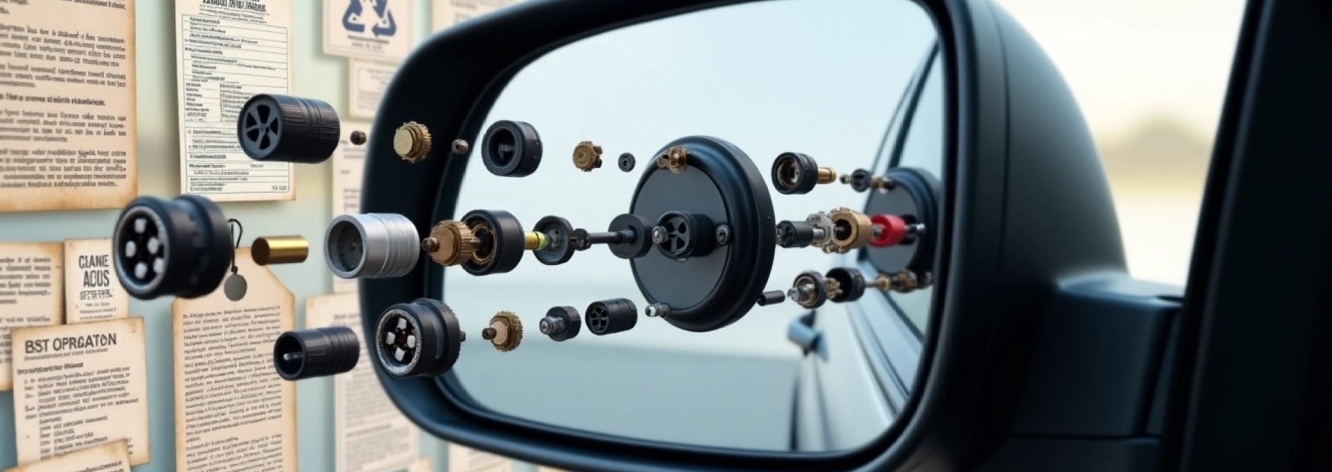 un retrovisor de segunda mano